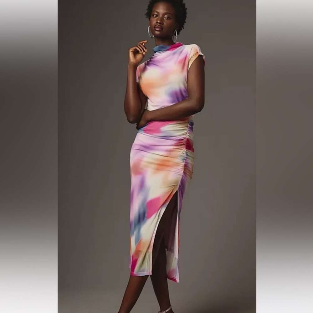 Anthropologie Colorful Midi Dress